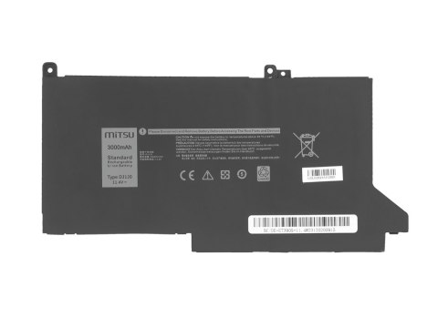 Bateria Mitsu do Dell Latitude 7390, 7490 - 11.4V (3000mAh)