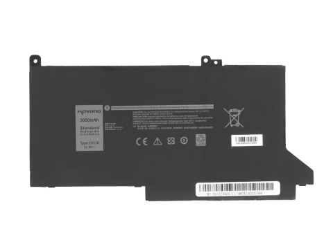 Bateria Movano do Dell Latitude 7390, 7490 - 11.4V (3000mAh)