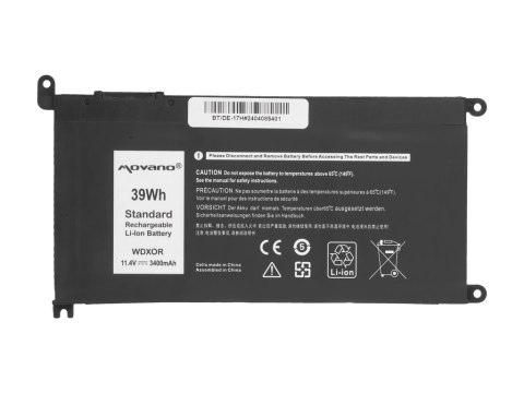 Bateria Movano do Dell Vostro 14 (5468), Inspiron 15 (5568) - 3400mAh