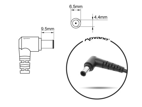 Zasilacz Movano 19.5v 2.15a (6.5x4.4 pin) 42W do Sony