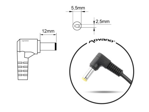 Zasilacz Movano 19v 1.75a (5.5x2.5) 33W do Asus