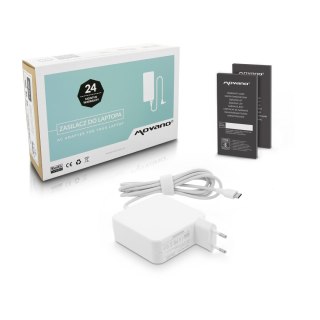 Zasilacz Movano 65W USB type C USB-C (white)