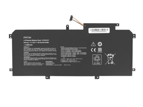 Bateria Mitsu do Asus Zenbook UX305C, UX305F