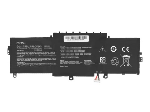 Bateria Mitsu do Asus Zenbook UX433FA, UX433FL, UX433FN