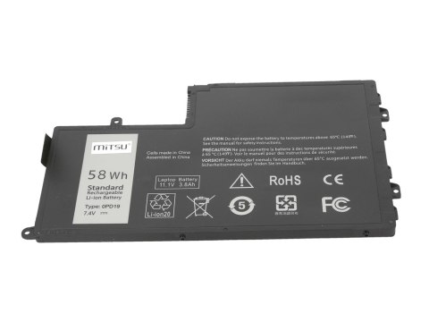 Bateria Mitsu do Dell Inspiron 15 (5542), 14 (5445) - 7.4V