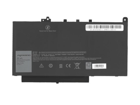 Bateria Movano do Dell Latitude E7270, E7470 - 11.4V