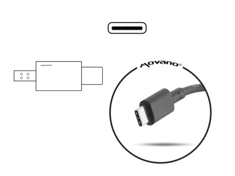 Zasilacz Movano 90W USB type C USB-C (black)