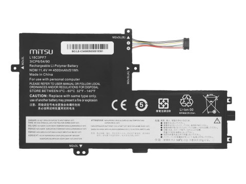 Bateria Mitsu do Lenovo IdeaPad C340-15IIL, S340-15IIL Bateria Mitsu do Lenovo IdeaPad C340-15IIL, S340-15IIL