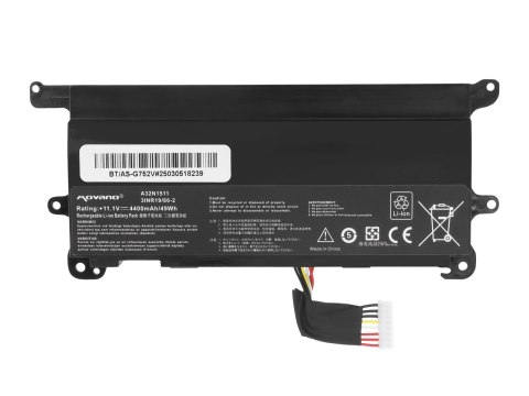 Bateria Movano do Asus ROG G752V, G752VL, G752VY Bateria Movano do Asus ROG G752V, G752VL, G752VY