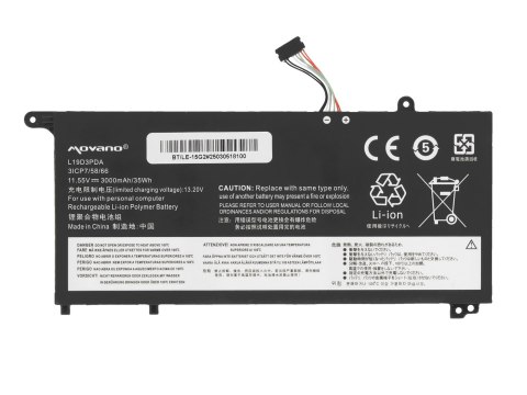 Bateria Movano do Lenovo ThinkBook 14 G2 G3 G4, 15 G2 G3 G4 Bateria Movano do Lenovo ThinkBook 14 G2 G3 G4, 15 G2 G3 G4