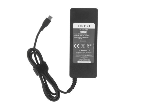 Zasilacz Mitsu 90W USB type C USB-C (black) Zasilacz Mitsu 90W USB type C USB-C (black)