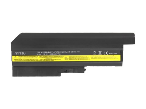 Bateria Mitsu do IBM R60, T60, T61 (6600mAh)