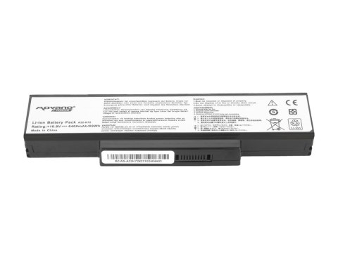 Bateria Movano Premium do Asus K72, K73, N73, X77 (6400mAh)