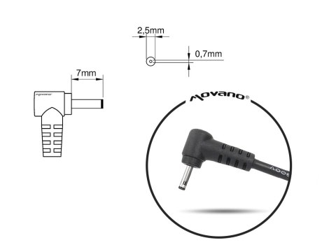 Przewód do zasilacza / ładowarki Asus (2.5x0.7)