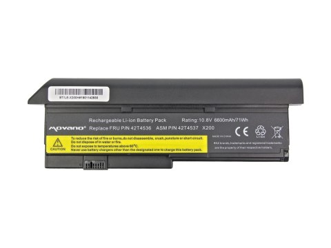 Bateria Movano do Lenovo X200 (6600mAh)