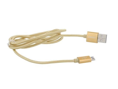 Kabel ROMOSS micro USB (ładowanie, komunikacja) - gold / złoty