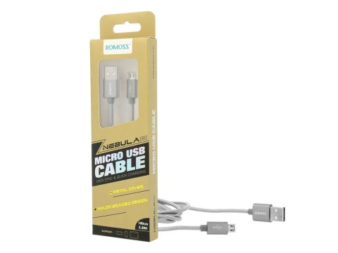 Kabel ROMOSS micro USB (ładowanie, komunikacja) - gray / szary