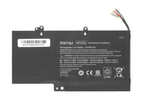 Bateria Mitsu do HP Pavilion X360 13-A, 13-B, 15-U